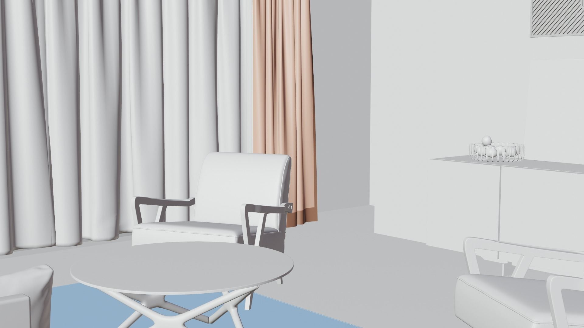 living room 3D model_8