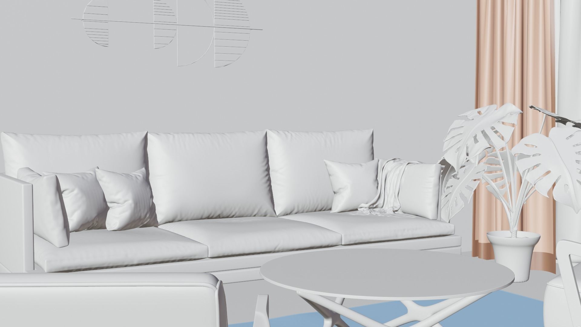 living room 3D model_7