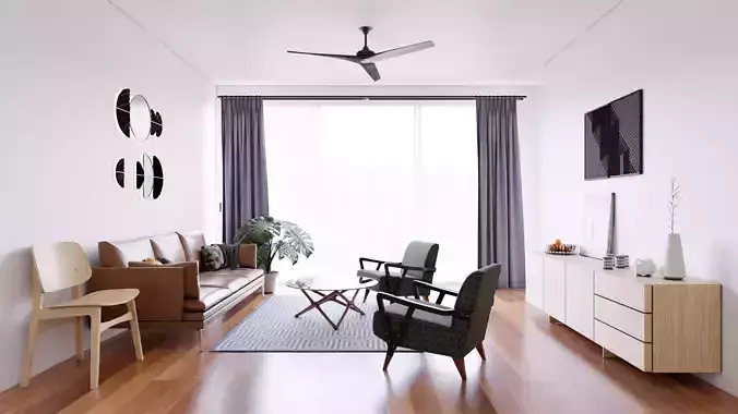 living room 3D model