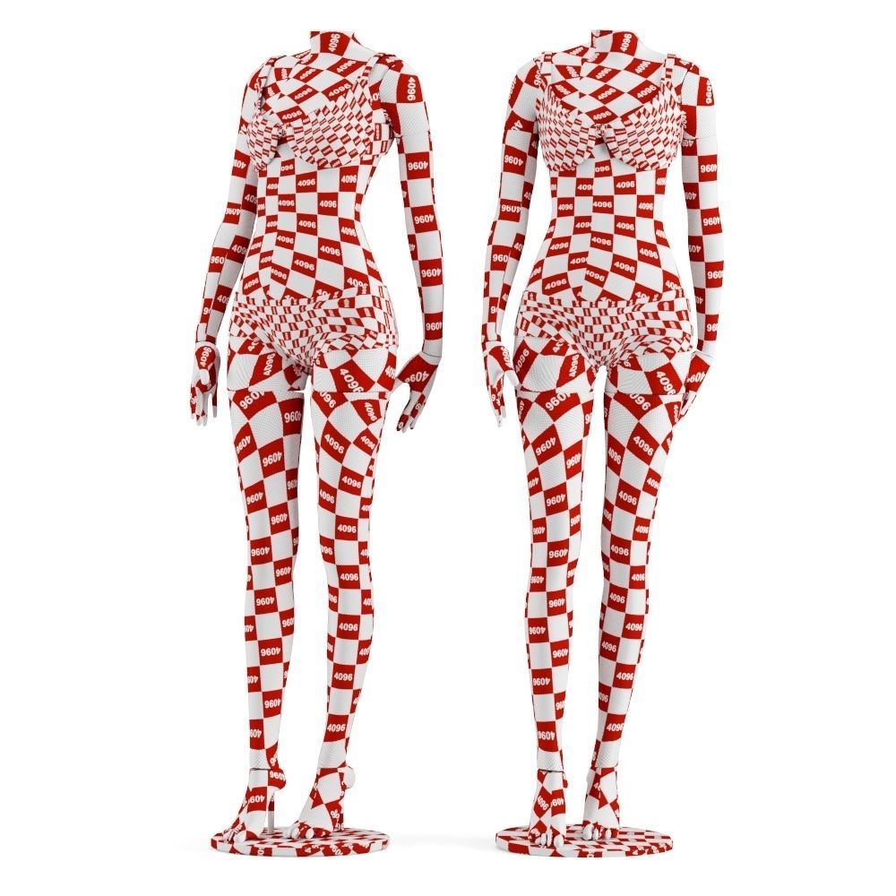 Mannequin lingerie Low-poly 3D model_5