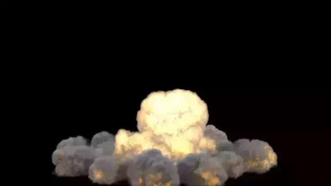 FumeFx - Effectos Bomb Low-poly 3D model