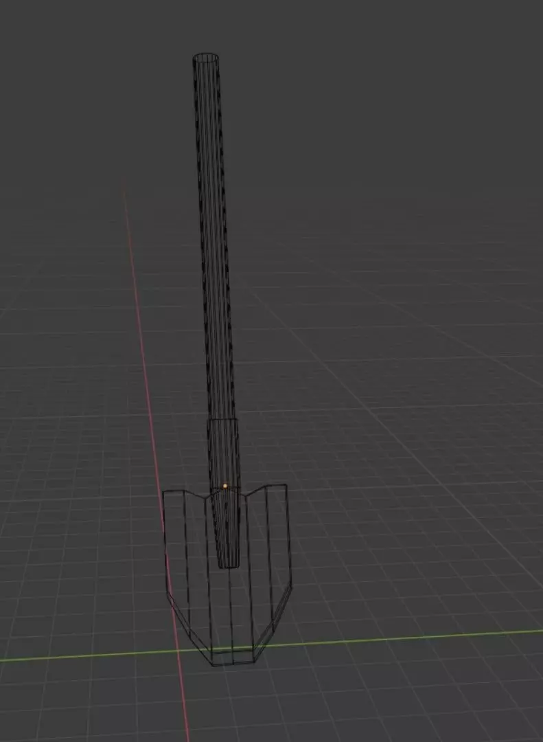 Shovel Free low-poly 3D model_0