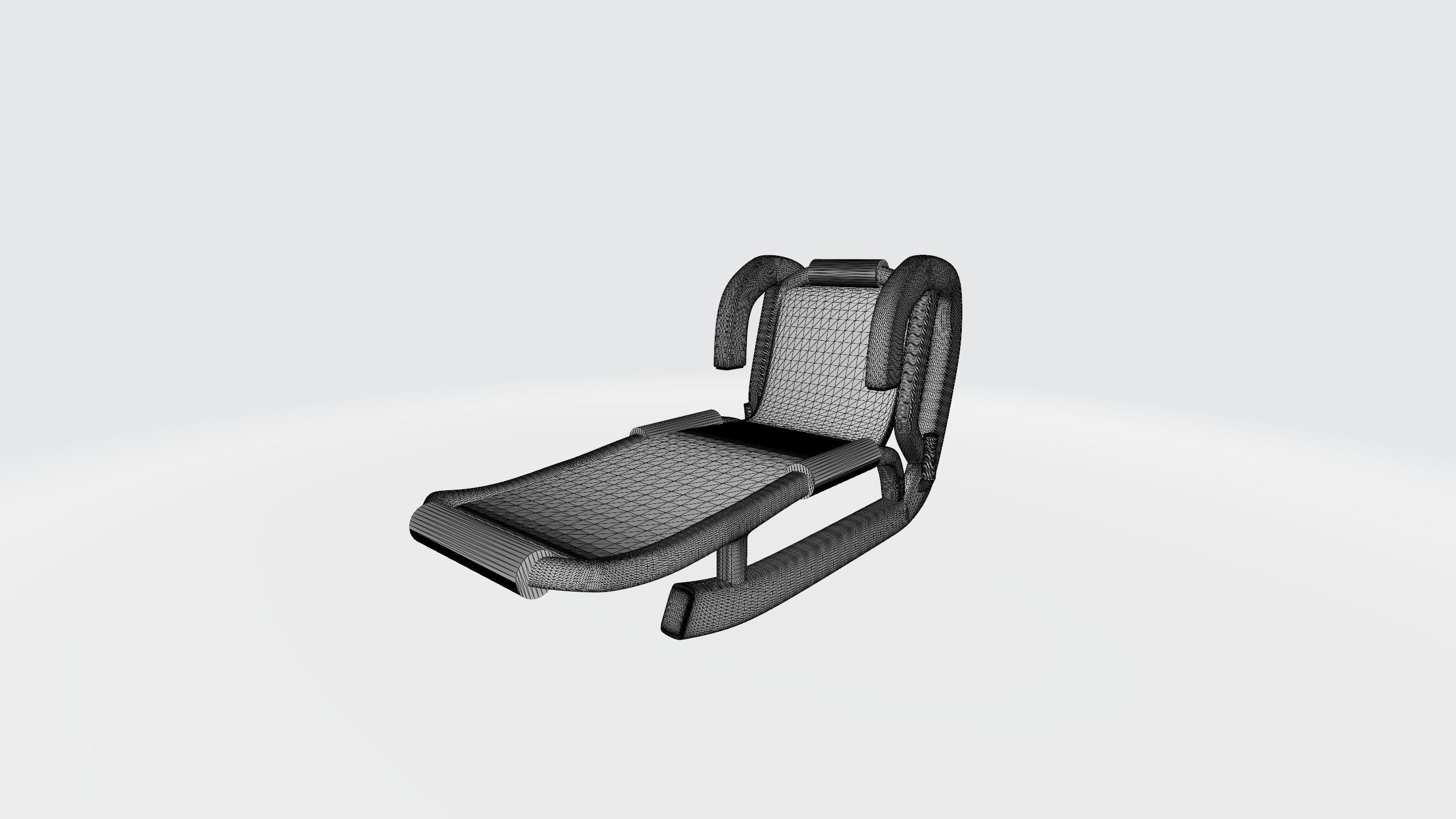 Sledge chair 3D print model_3
