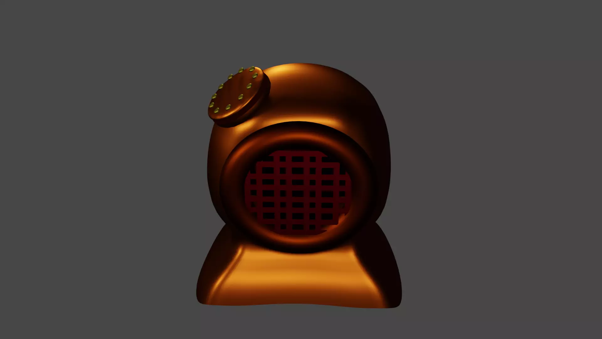DIVER HELMET LOW POLY Free low-poly 3D model