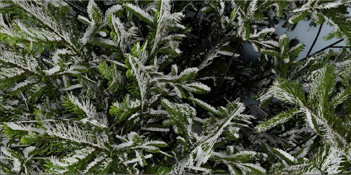 snow tree spruce 3D model_0