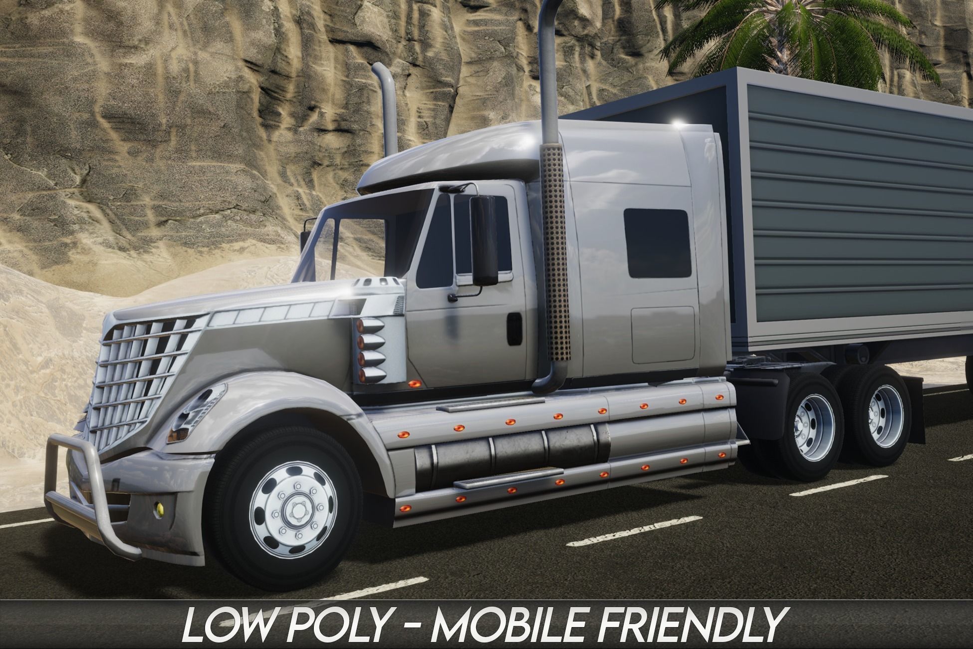 American Truck 2 and upgrades - Mobile Asset Low-poly 3D model_21