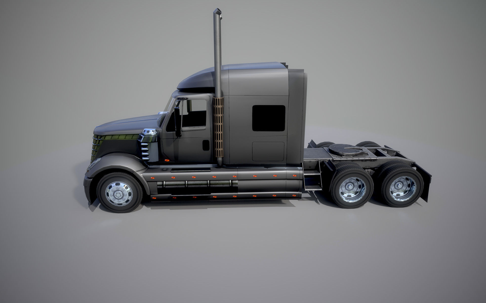 American Truck 2 and upgrades - Mobile Asset Low-poly 3D model_7