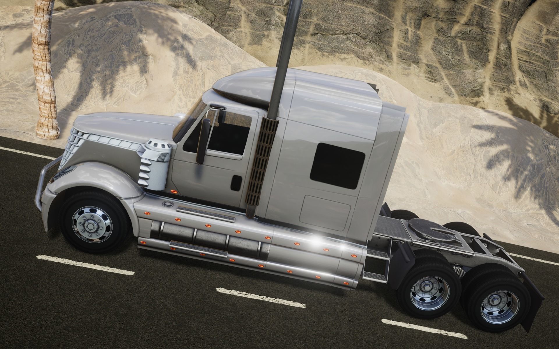 American Truck 2 and upgrades - Mobile Asset Low-poly 3D model_13