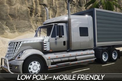 American Truck 2 and upgrades - Mobile Asset Low-poly 3D model_10