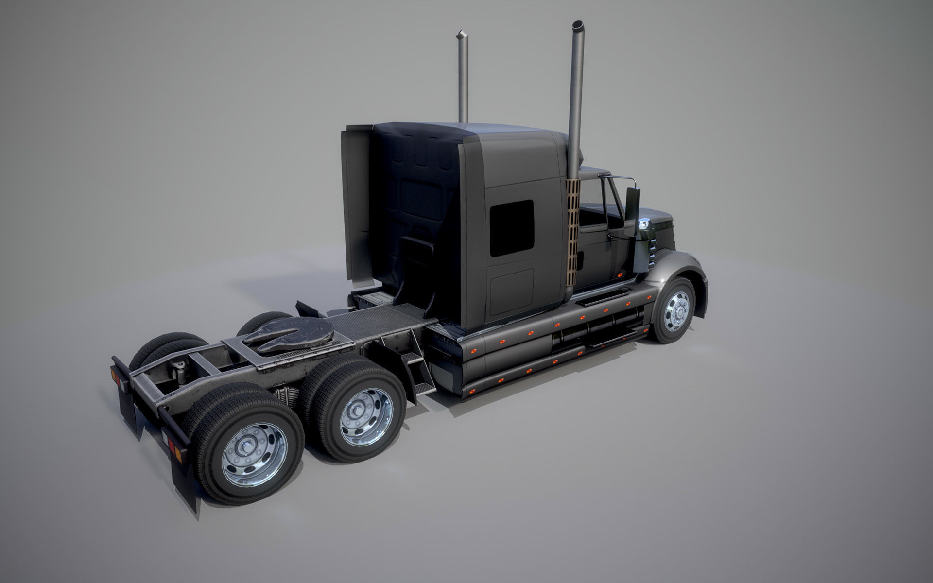 American Truck 2 and upgrades - Mobile Asset Low-poly 3D model_4