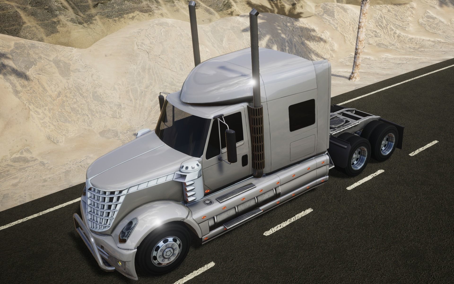 American Truck 2 and upgrades - Mobile Asset Low-poly 3D model_14