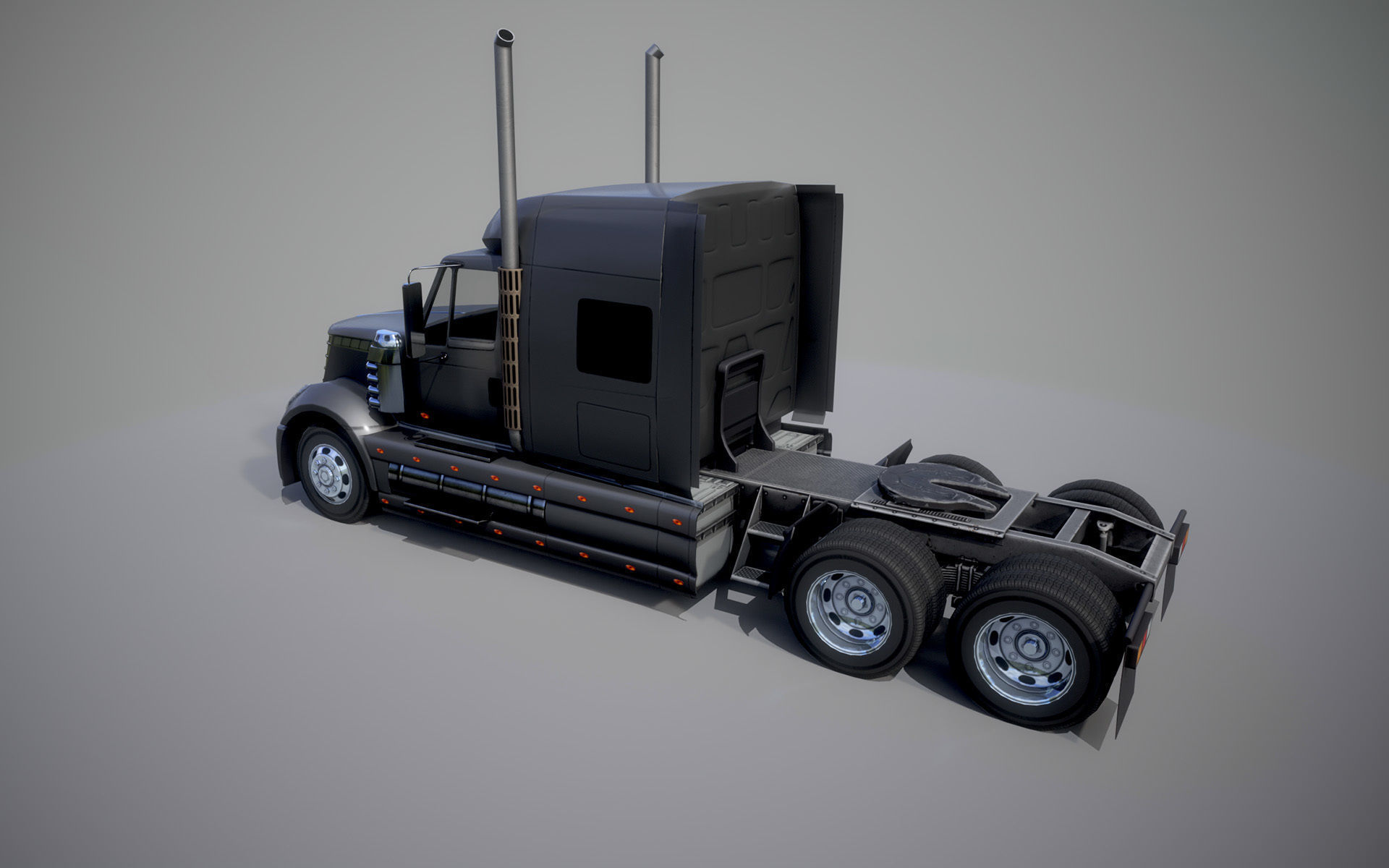 American Truck 2 and upgrades - Mobile Asset Low-poly 3D model_6