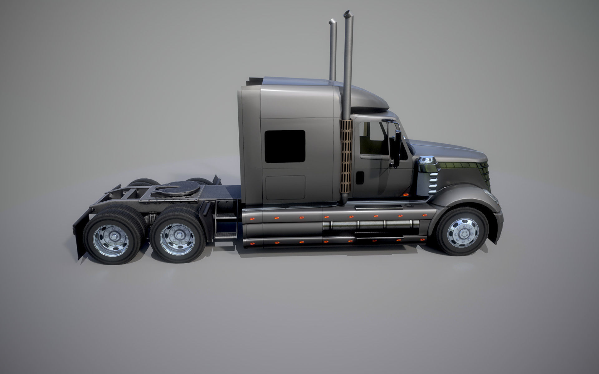 American Truck 2 and upgrades - Mobile Asset Low-poly 3D model_3