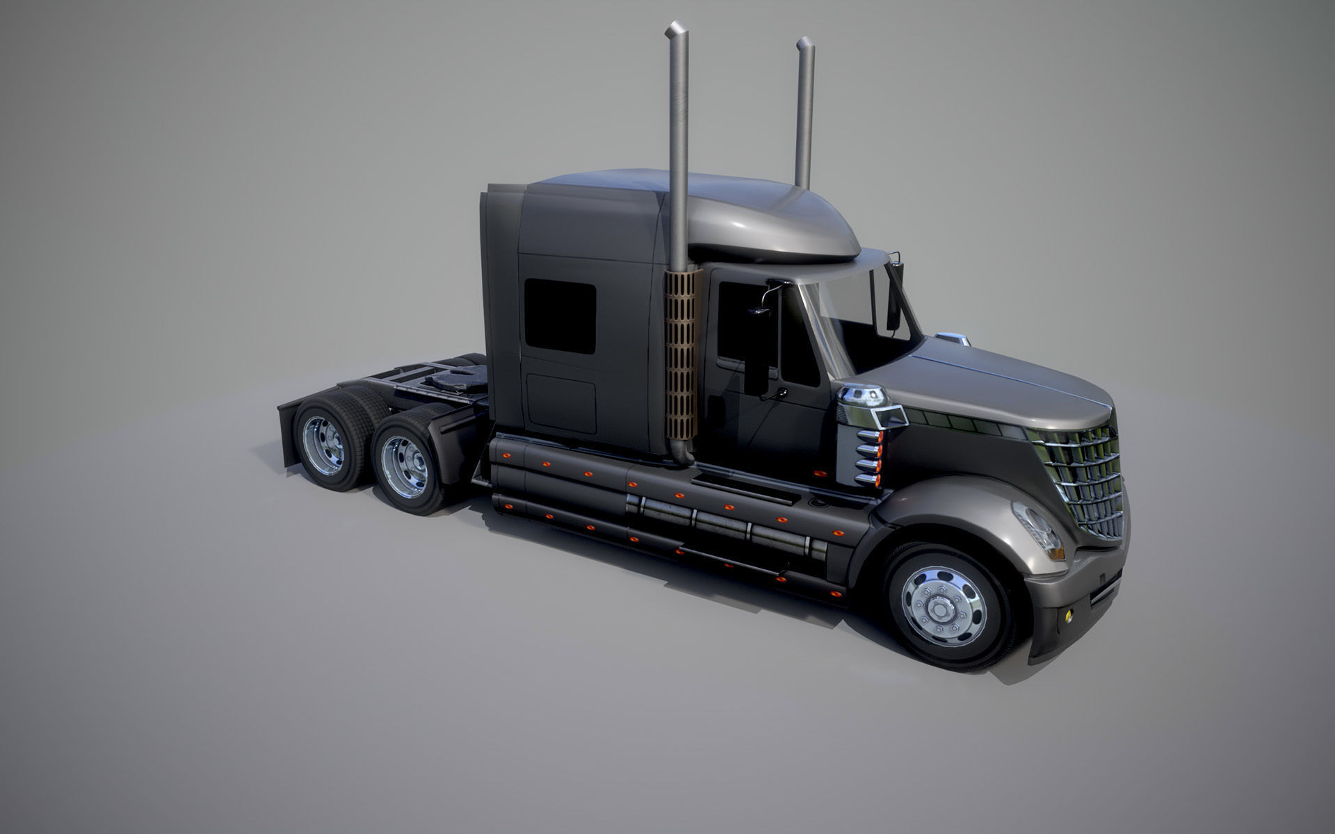 American Truck 2 and upgrades - Mobile Asset Low-poly 3D model_2