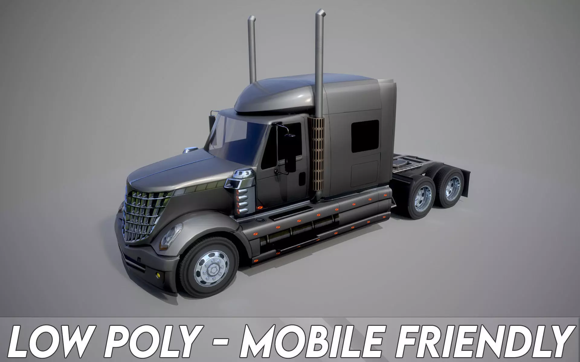 American Truck 2 and upgrades - Mobile Asset Low-poly 3D model_0