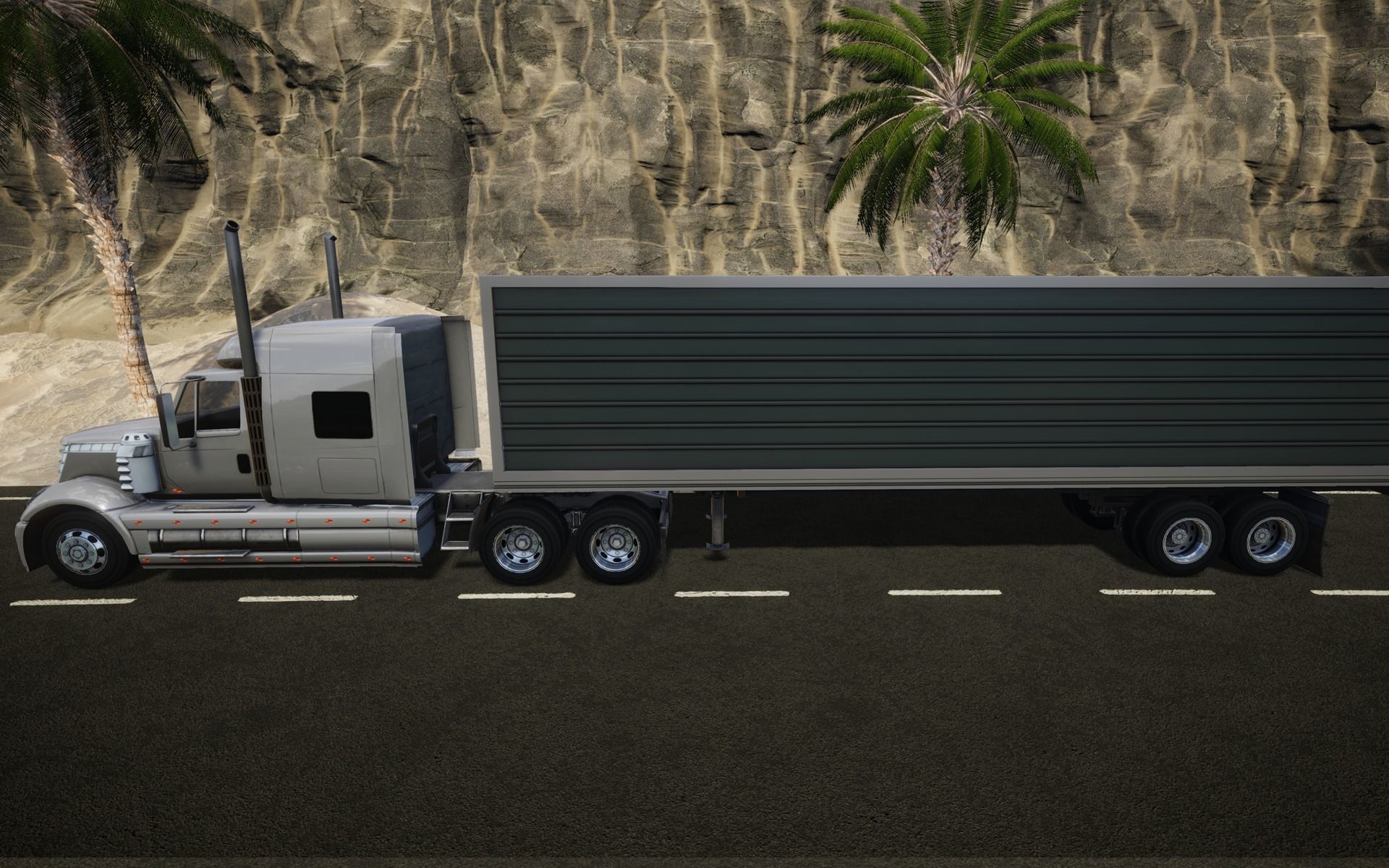 American Truck 2 and upgrades - Mobile Asset Low-poly 3D model_12