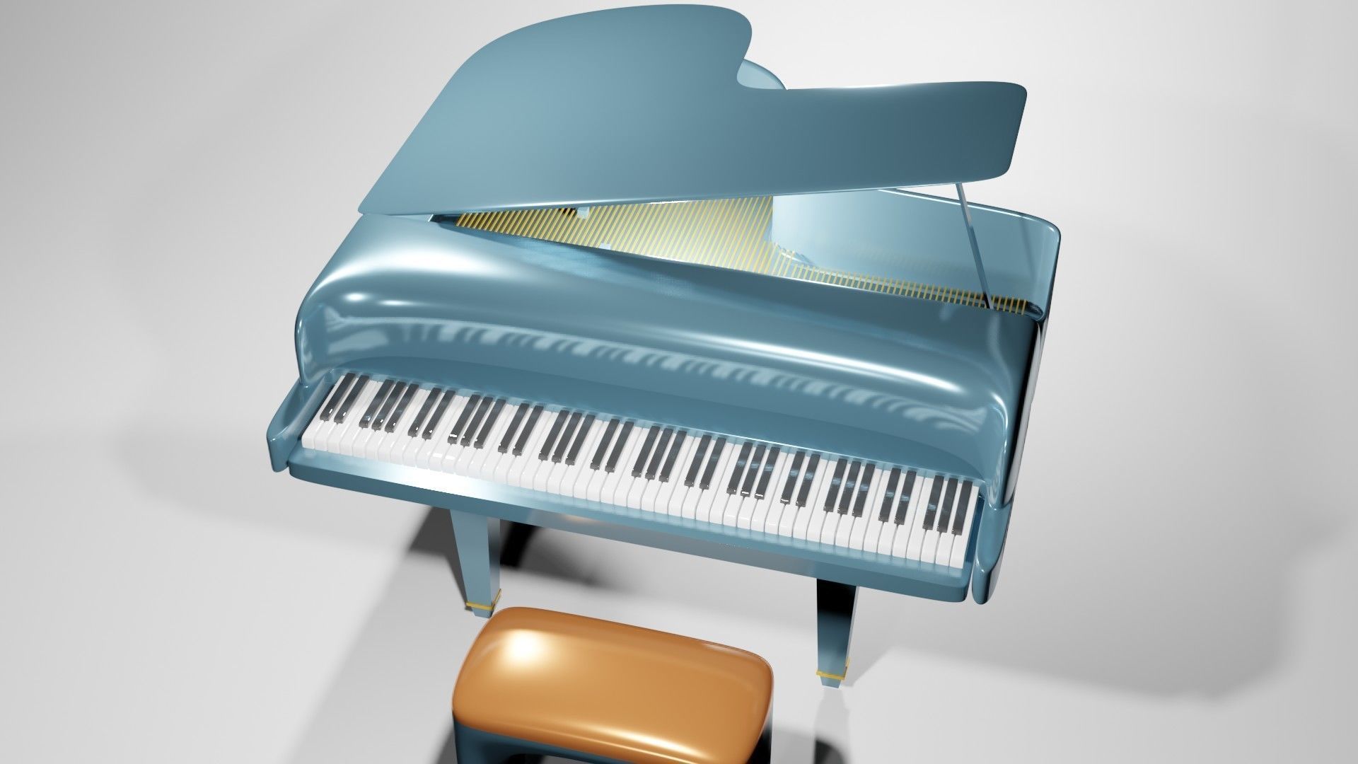 Paino Blender 3D 3D model_2