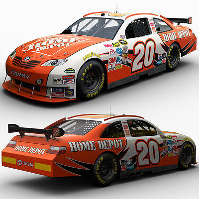 Nascar 2009 Joe Gibbs Racing Team Cars 3D model_2