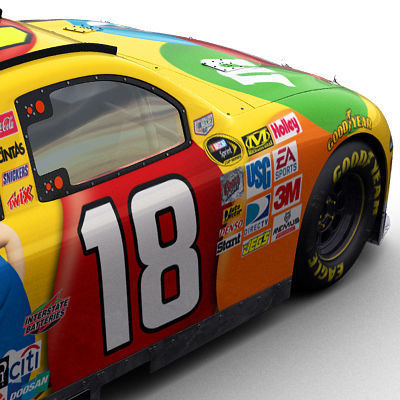 Nascar 2009 Joe Gibbs Racing Team Cars 3D model_7