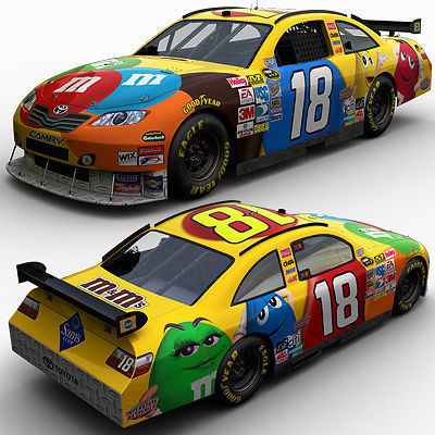 Nascar 2009 Joe Gibbs Racing Team Cars 3D model_3