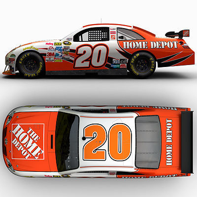 Nascar 2009 Joe Gibbs Racing Team Cars 3D model_17