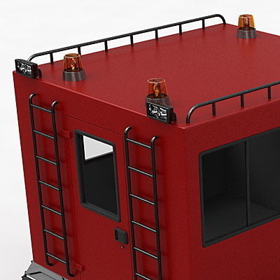 Snowplow Snowplough 3D model_9