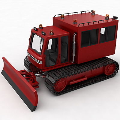 Snowplow Snowplough 3D model_1