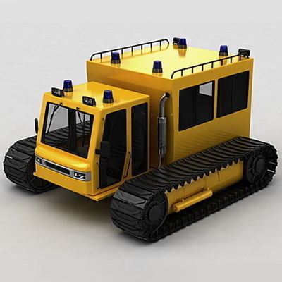 Chair Lift Snowcat Snowplow Snowplough 3D model_1