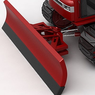 Chair Lift Snowcat Snowplow Snowplough 3D model_12