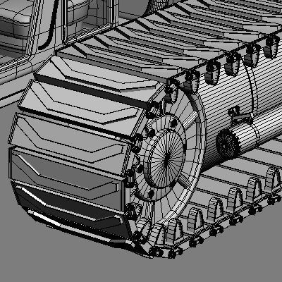 Chair Lift Snowcat Snowplow Snowplough 3D model_19