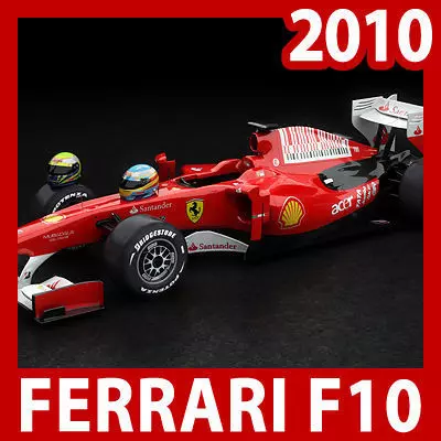 F1 2010 Ferrari F10 3D model_0