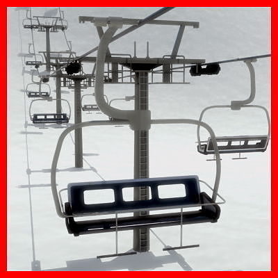 Chair Lift 3D model