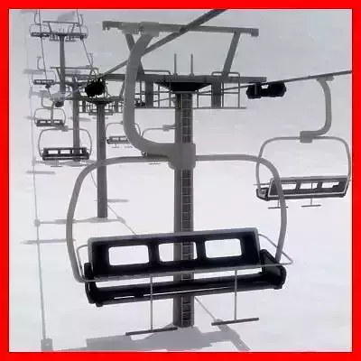 Chair Lift 3D model