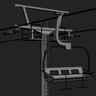 Chair Lift 3D model_2