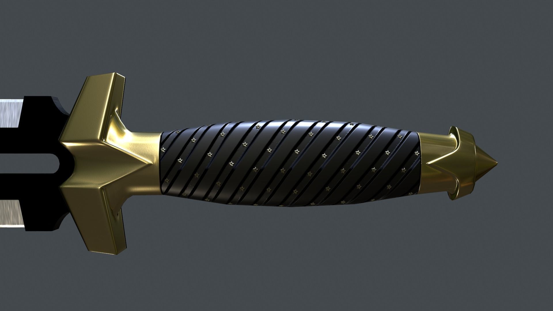 Double Shadow Black Knife Low-Poly 3D Models Low-poly 3D model_9