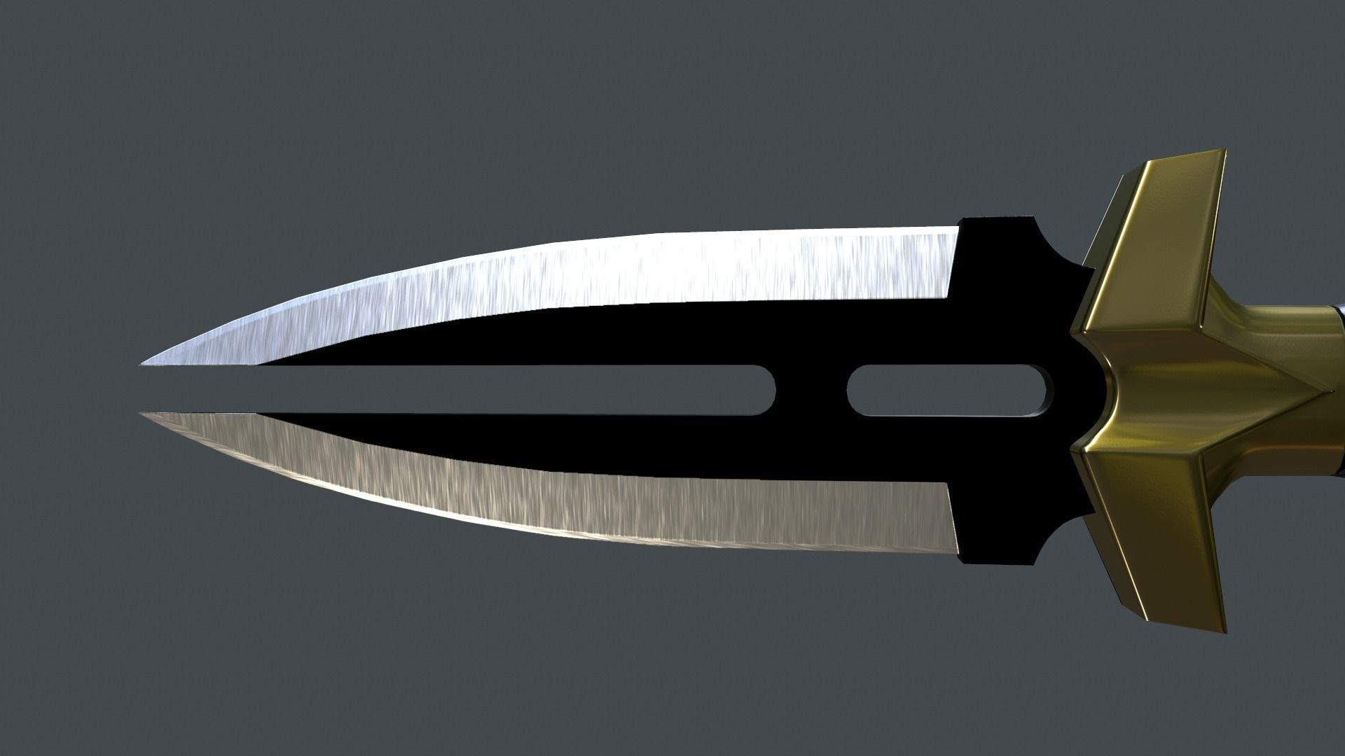 Double Shadow Black Knife Low-Poly 3D Models Low-poly 3D model_7