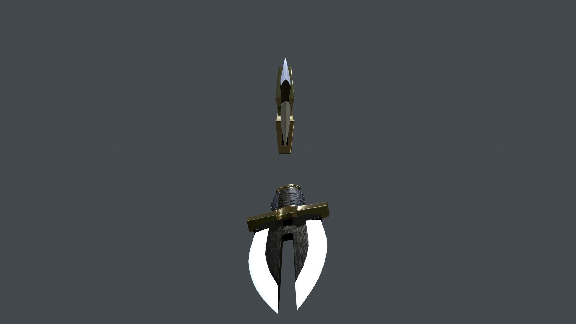 Double Shadow Black Knife Low-Poly 3D Models Low-poly 3D model_3