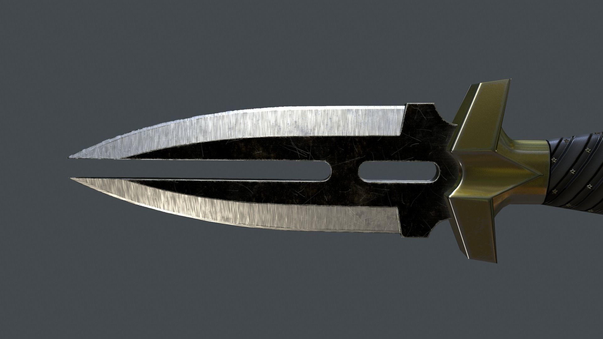 Double Shadow Black Knife Low-Poly 3D Models Low-poly 3D model_10