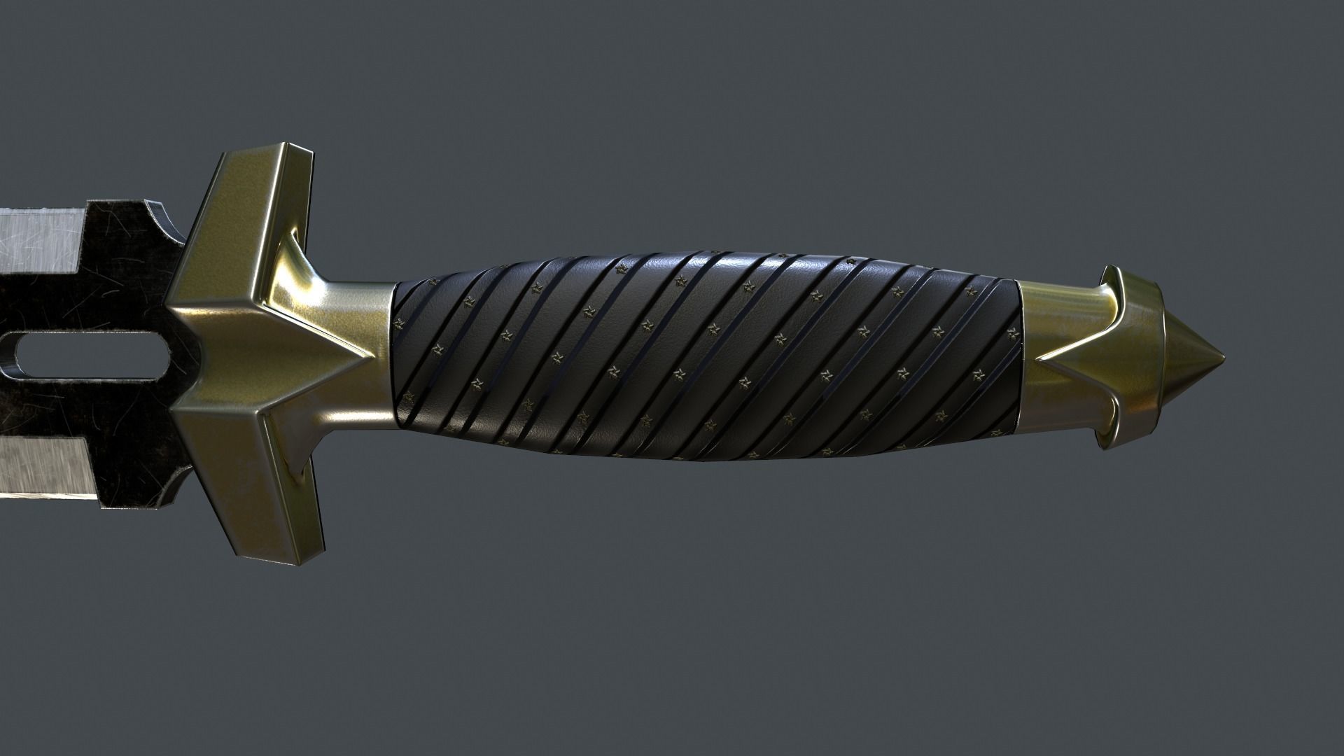 Double Shadow Black Knife Low-Poly 3D Models Low-poly 3D model_12