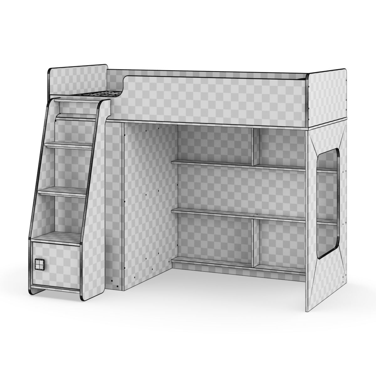 Legenda K42F with LP42B childrens modular bed 3D model_8