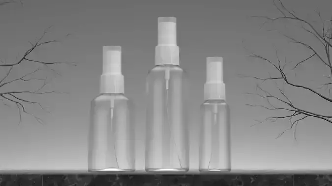 Spray 3 sizes 3d model