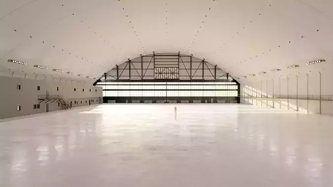Airplane Hangar Interior 10