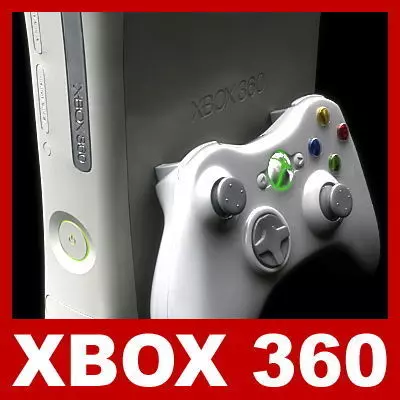 Xbox 360 and Controller 3D model_0