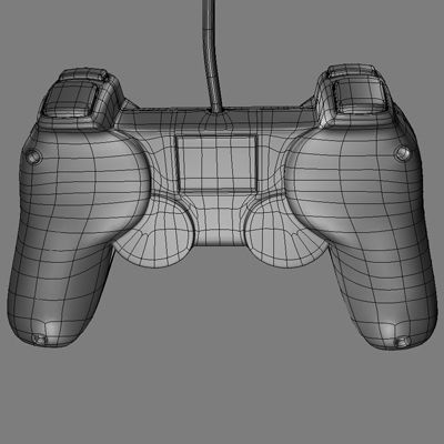 PS2 Controller Dualshock 2 3D model_11