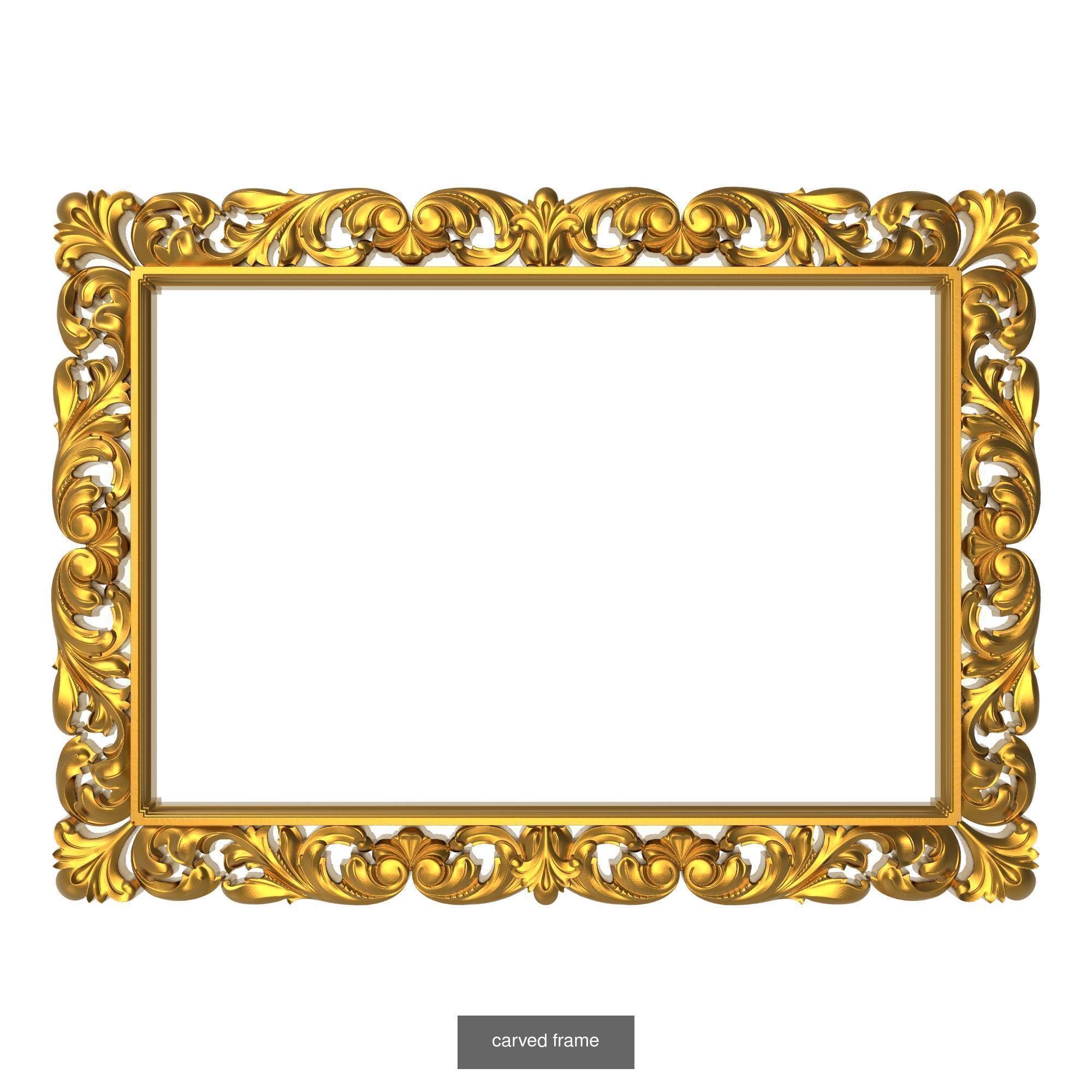 10 carved frames set 3D Model Collection_3