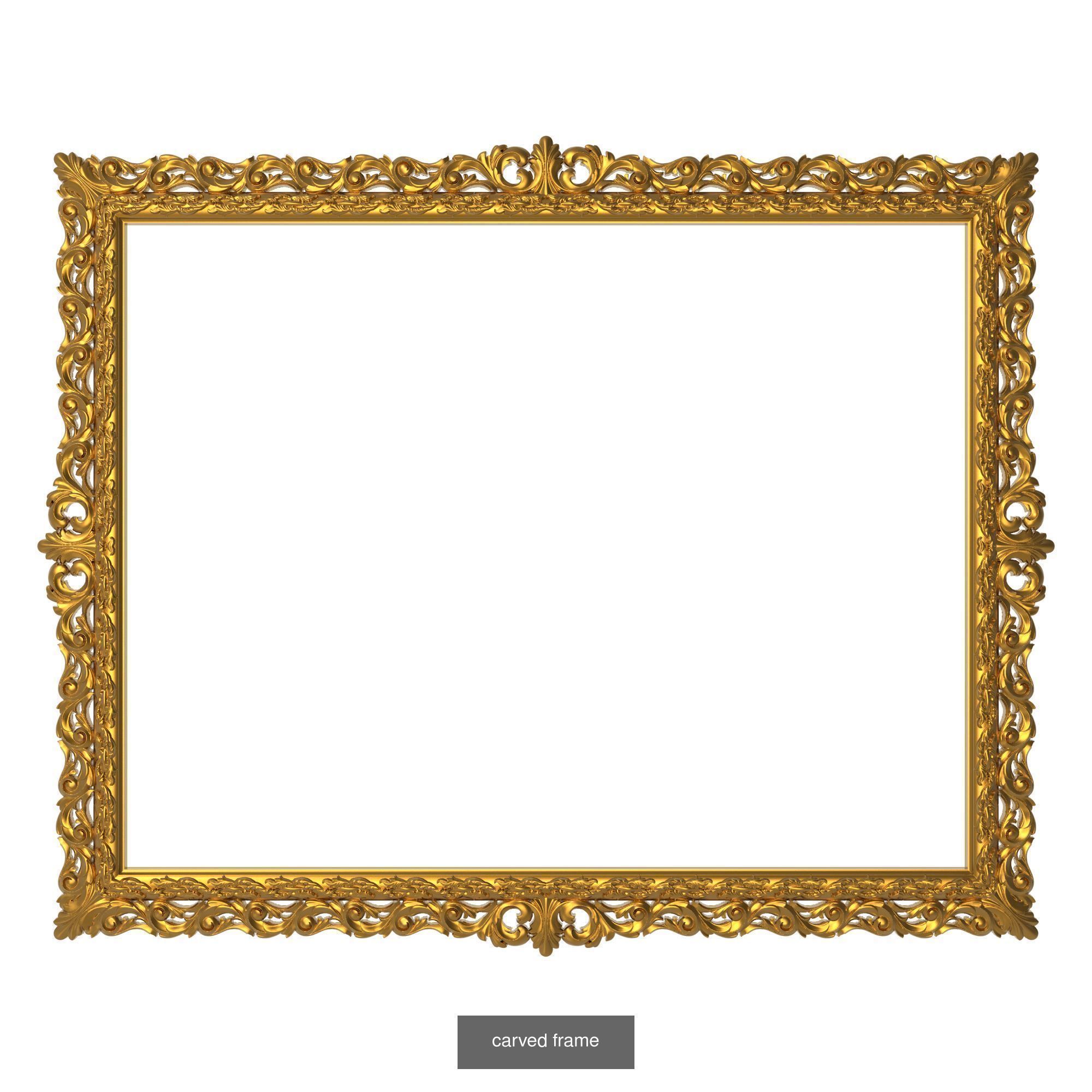 10 carved frames set 3D Model Collection_8