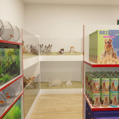 Pet Animal Fodder and Feed Shop 3D model_3