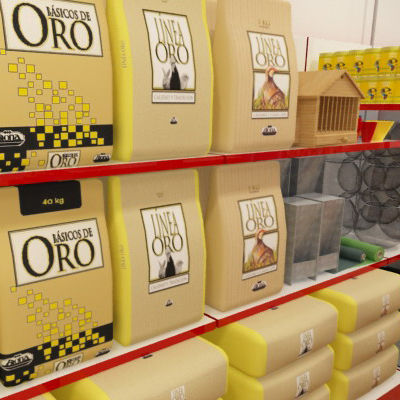 Pet Animal Fodder and Feed Shop 3D model_1