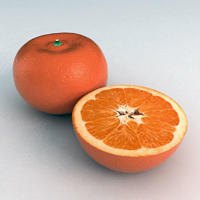 Orange Tangerine Mandarin Clementine 3D model_1