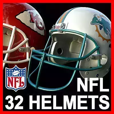 NFL Helmets Pack 3D model